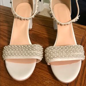 Ivory pearl heels
